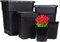 Weedness Macetero Plástico 11 litros 24x24x28 cm Cuadrado en Negro para Interior y Exterior - Maceta Jardinera Maceta de Cultivo Balcón Jardín