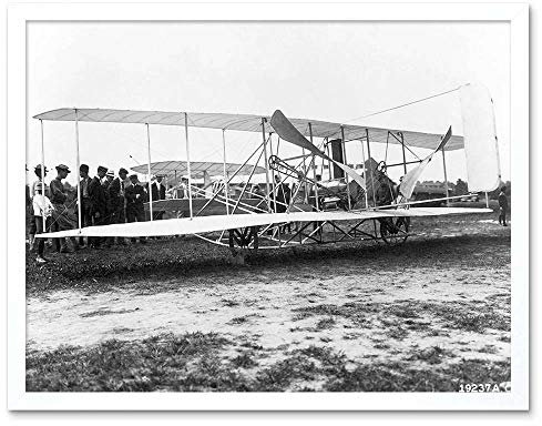 Wee Blue Coo Vintage Photography Icon Wright Brothers Airplane Art Print Framed Poster Wall Decor Kunstdruck Poster Wand-Dekor-12X16 Zoll