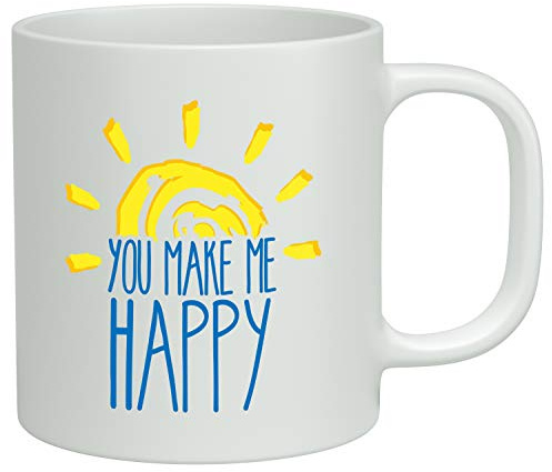 Shopagift You Make me Happy White 10oz Novelty Gift Mug Cup