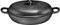 Bruntmor 3.8 Quart Enamel Cast Iron Dutch Oven With Handles And Lid, 3.8 Qt Black Cast Iron Skillet, Enamel Shallow Cookware Braising Pan For Casserole Dish, Crock Pot Covered With Cast Iron- Black