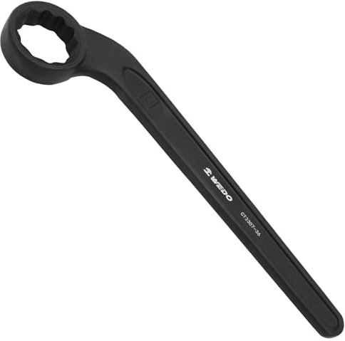 WEDO Ringschlüssel,Schraubenschlüssel,40 Chromstahl,Metrisch,SW 27mm,Länge 250mm,schwarzer Spray auf der Oberfläche,Verschleißfestigkeit Ringschraubenschlüssel