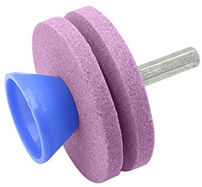 RMENGZHOUXI Rasenmäherschärfer, Schleifstein, Rasenmäher, Klingenschärfer, geschliffenes Gras (Pink)