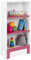Relaxdays Étagère pour Enfants, 3 Compartiment, HxLxP : 91x48x24 cm, Livres et Jouets, Petite bibliothèque, Blanc-Rose