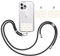 TBOC Pack: Cordon Collier Laniere Portable Universel [Noir] + 2 [Patchs de Fixation Blanc Ice] Sangle de Suspension Amovible Réglable Résistante Compatible avec Toutes Les Marques de Smartphones