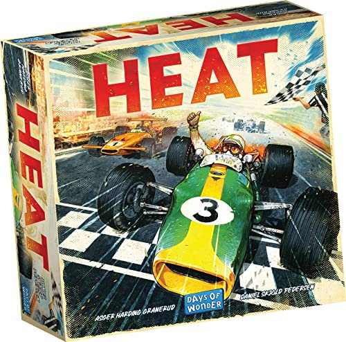 Asmodee - Days of Wonder – HEAT – Rennstrategiespiel – Gesellschaftsspiel für Kinder ab 10 Jahren – Brettspiel für 1 bis 6 Spieler – 60 Minuten – Immersives Rennen - Französische Sprache