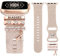 TOYOUTHS Dekorative Ring Armband kompatibel mit Apple Watch Armband Charme 42/44/45/46/49mm, Damen Glitzer Boho Gravierte Silikon Armbänder für iWatch 10/9/8/7/SE/6/5/4/3/Ultra 2, Polarstern/A