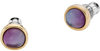 Skagen Ohrringe Für Frauen Meerglas, Länge: 8.2mm, Breite: 8.2mm Gold-Edelstahl-Ohrringe, SKJ1686710