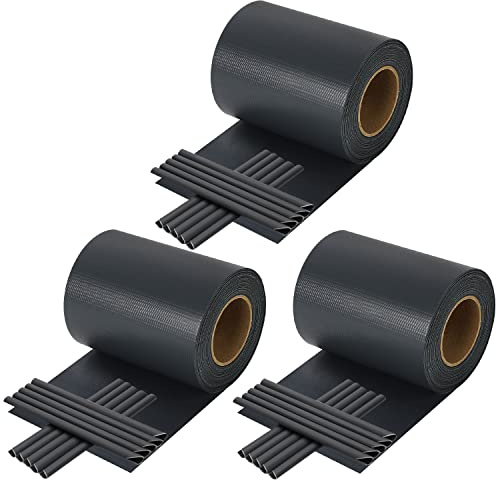 Ansobea 70m x 19cm PVC Sichtschutzstreifen für Doppelstabmatten, 3 Rollen Sichschutz Zaun, 60 Befestigungsclips, Sichtschutzstreifen doppelstabzaun, Windschutz Gartenzaun - Anthrazit