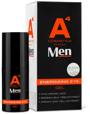 A4 Men - Energizing Eye Gel Augengel | Leichtes Anti-Aging Augengel | zieht schnell in ein und verleiht reichlich Feuchtigkeit (15ml)