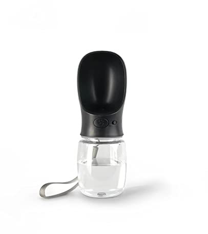 lionto 350ml Bouteille d'eau pour Chiens Portable Anti-Fuite pour Les déplacements Distributeur d'eau, Noir
