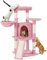 Yaheetech Rascador para Gatos Árbol para Gatos Pequeño Torre de Escalada Felpa para Gatito 106.5 cm Rosa