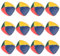 ANNTIM 12 Stück Juggling Balls, Jonglierbälle Kinder, Vierfarbiges Patchwork Jonglierbälle Anfänger, 5cm Jonglierbälle Set Spiele Zirkus Clown Farbige Jonglierbälle, Ideal für Kinder & Anfänger