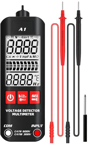 GAESHOW A1 Fully Automatic Anti-Burn Intelligent Digital Multimeter, LCD Display Digital Tester with Flashlight, Smart Digital Multimeter, Voltage and Current Tester for Electricians and Home