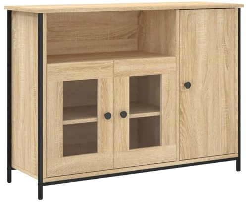 vidaXL Sideboard Sonoma-Eiche 100x35x75 cm Holzwerkstoff
