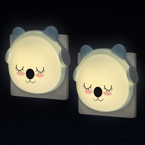 Annmore Nachtlicht Kinder Steckdosenlicht Koala Stilllicht Baby Erstausstattung Neugeborene Kinderzimmer Wand Deko