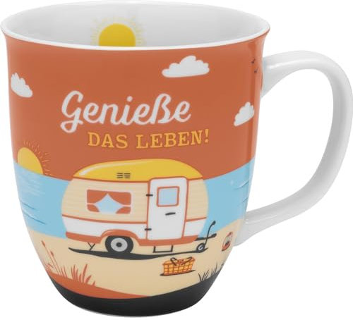 GRUSS & CO Tasse mit Motiv und Spruch Meer | Kaffeetasse, Tasse mit Spruch, 40 cl, Porzellan | Geschenk, Geburtstag, Fernweh, Reise | 48415