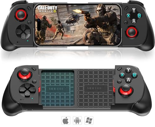 arVin Phone Controller for iPhone/Android/Samsung With CASE Support, Hall Trigger, Turbo, Mobile Phone Controller Play COD, Fortnite, Minecraft, Emulator, Xbox, Playstation