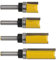 ANBOO 4 Pcs Bündigfräser 8mm,Bündigfräser Kugellager Oben,Kopierfräser,Professionelle Holzbearbeitungsfräser mit Kugellagern,Oberfräser Nutfräser Kopierfräser,Bündigfräser mit Anlaufring