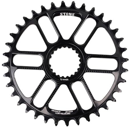 STONE – Plato Redondo/Ovalado Mount Direct Compatible con Shimano MTB CNC Aluminio Aleris 7075-T65, M7100, M7120, M7130, M8100, M 8120, M8130, M9100, M9120, M9130, MT-900 (Redondo, 30T)
