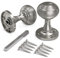 Bwintech 1 Set Beehive Mortice Door Knobs,Satin Nickel Finishing Pull Door Handle Knobs for Interal Doors