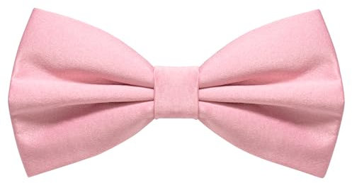 JEMYGINS Nœud papillon mat pour homme, disponible en couleurs unies, Rose clair, M