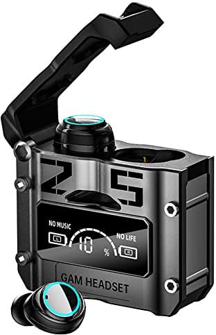 HVVENTY M25 Wireless Bluetooth-Compatible 5.2 Headset Touch Digital Display Binaural Noise Reduction Black Gaming Earphones