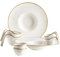 MÄSER, Serie Pintar, 8-teiliges Gourmetset, Snacking Set im Vintage-Stil, Porzellan, braun