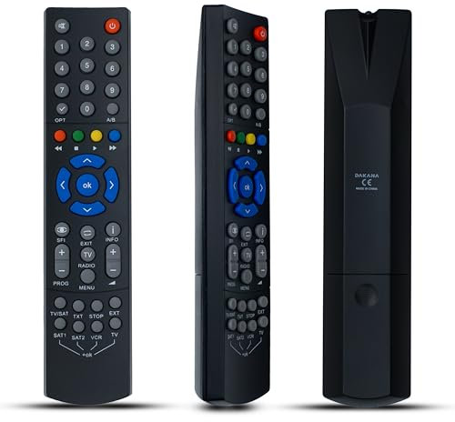 Dakana Fernbedienung für Technisat TS103 Receiver Fernseher TV - Schwarz - vorkonfiguriert und sofort einsatzbereit (Schwarz)