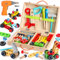 Juguetes Niños 3 Años Caja Herramientas - Juego Educativo con Tornillo Eléctrico y Delantal Infantil, Juguetes Montessori Educativos Regalos Niños Niñas 3 4 5 6 Años Juegos de Construcción
