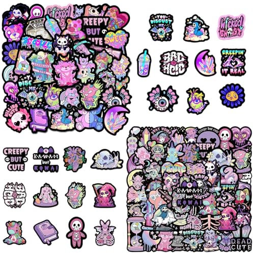 CYNOSURETECH 106 Sheets Of Gothic Stickers, Colorful Graffiti Stickers, Vinyl Waterproof Stickers, Personalized Stickers, Laptop Stickers, Scrapbook Stickers, Diy Decorative Stickers