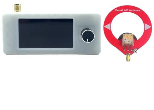 SI4732 Radio portatile, 0.5-108mhz ricevitore DAB con 800mAh alimentato a batteria 1.9 pollici IPS, LSB USB AM FM mode (bianco)