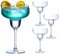 UNIQUE HOME LIVING 4pcs Margarita Glasses Set, 440ml (14.8oz) Cocktails Party Drinking Glass Set, Perfect for Espresso, Margarita, Cocktail, Champagne, Gin, & Wine Party Drinks - Dishwasher Safe