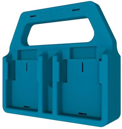 Durable ABS Plastic compatible with Makita 14V/18V Battery Holder (4 batteries) - Turquoise, Sturdy Design for Workbench, Garage Storage, Tool Boxes & Vehicle Accessories, Battery Storage Case