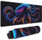 Gaming Alfombrilla Ratón XXL 800x300mm Ordenador Mouse Pad Gaming, Lavable Grande Pulpo Azul Mousepad XXL, con Bordes Cosidos y Base de Goma Antideslizante, para PC, Jugadores, Oficina T3862