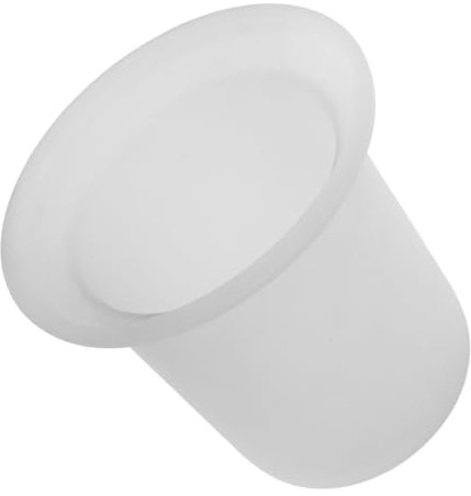 VICASKY Soporte de repuesto para escobilla de inodoro Vaso esmerilado con montaje en pared para baño Solución de almacenamiento multifuncional para cepillos de inodoro y artículos de higiene