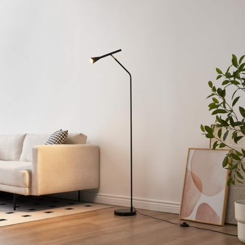 KOSILUM – minimalistische Stehleuchte, groß, schwarz, 150 cm – Holen – Licht warmweiß Beleuchtung Wohnzimmer Schlafzimmer Küche Flur – 1 x max 9 W – GU10 – IP20