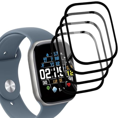 4 Stück Kompositfolie Schutzfolie für Panzerglas Apple Watch 11 46mm