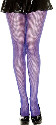 PrettyLoveHose Collant Résille Classique (Noir, Beige, Blanc, Marron, Jaune, Bleu, Rose, Rouge, Vert) (Bleu Roy)