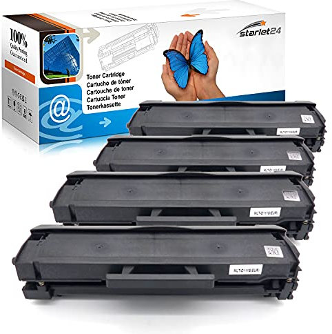 4X Toner ersetzt MLT-D111S für Samsung Xpress M 2020, MM 2021, M 2022, M 2026, M 2070 Serie, M 2071 Serie, M 2074 Serie, M 2078 Serie, SL-M 2000 Serie, SL-M 2022