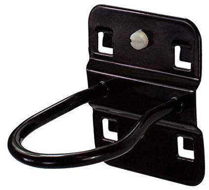 ADB Lochwand Maschinenhalter Haken Halter 40, 60, 80 mm Lochwandhaken Werkzeughalter, Farbe (RAL):Tiefschwarz (RAL 9005), Länge:60 mm