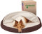 Furhaven Orthopädisches Hundebett für große Hunde, rund, mit abnehmbarem, waschbarem Bezug, für Hunde bis zu 36,3 kg – Sherpa & Wildleder Snuggery – Espresso, 111,8 cm