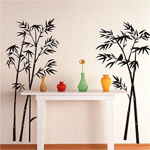 Wandaufkleber Dekoration 120 Cm * 110 Cm Schwarz Bambus Wandaufkleber Wandtattoo Abnehmbare Wohnzimmer Schlafzimmer Tv Hintergrund Aufkleber