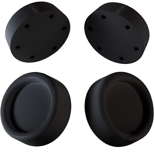 Plemont Universellen Vibration Dämpfer - Set mit 4 Antivibrationspads für Waschmaschine und Trockner - Geräusch und Vibrationsreduzierung - Zubehör für Haushaltsgeräte - Schwarz, 13,5x13,5x2 cm