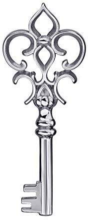 Silber Anhänger Schlüssel zum Herzen Anhänger 925 Sterlingsilber für Damen Kettenanhänger mit Halskette Länge wählbar.