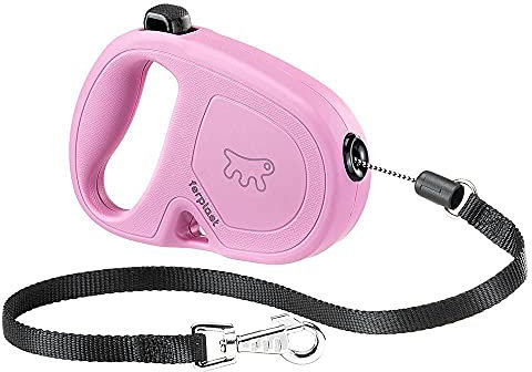Ferplast Hundeleine Flippy ONE, Rollleine kleine Hunde bis 12 kg. Ausziehbare Schnur max. 4,5 m. Einzelknopf zum Verriegeln und Entriegeln, Lila