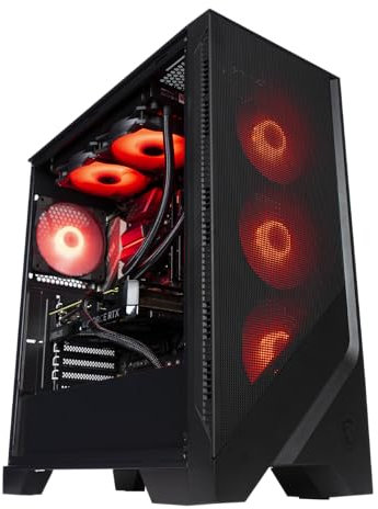 BREUNOR ZEPHYR - Pc Gaming Ryzen 5 7600X fino a 5,3GHz 6 Core, RTX 5060Ti 16GB, RAM 32GB 6000MHz, SSD NVMe 1000GB, Dissipatore a Liquido 240mm, Win 11 Pro, Pc desktop