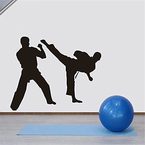 Boxing Club Taekwondo Karate Aufkleber Kick Kick Auto Aufkleber Kampf Poster Vinyl Wandtattoo Dekoration 58X71Cm