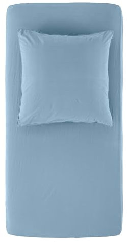 hessnatur Perkal-Spannbettlaken Unisex aus Reiner Bio-Baumwolle | nachhaltig und fair hergestellt (Fair Wear Foundation)