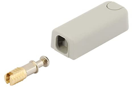 Hafele Grey Sprung Push Catch for Opening Door Without Handles Steel & Plastic