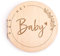 Babyparty Gästebuch mit Holzeinband, Baby Shower Erinnerungsalbum, Hey Baby Gästebuch Babyparty Mädchen und Junge, Geschenke für eine Babyparty, Holz Gästebuch als Baby Shower Geschenk - Mikito